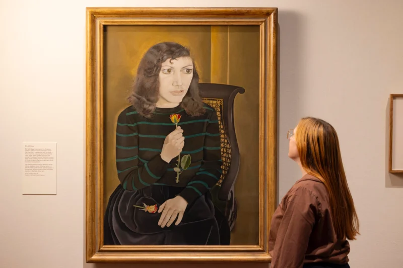 Installation shot from Lucian Freud: Drawing into Painting, @ National Portrait Gallery