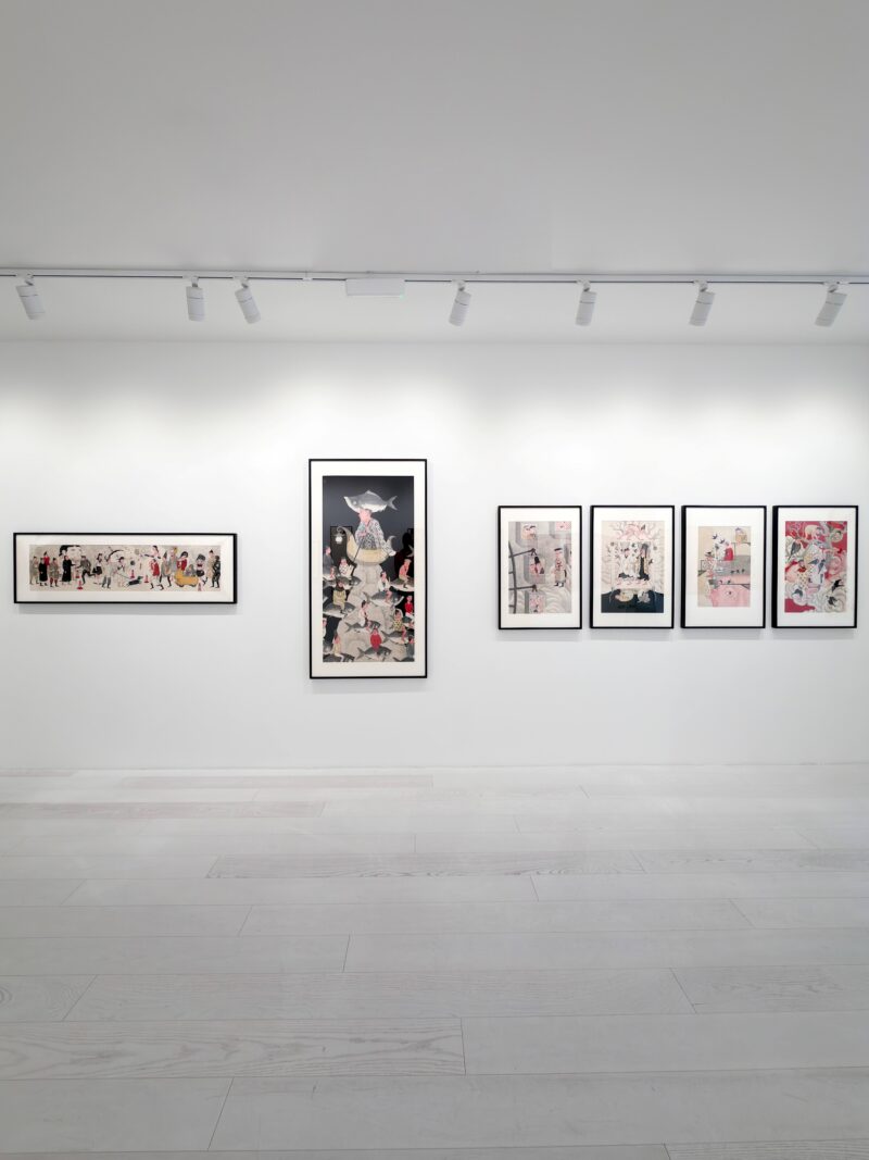 Installation shot from Ink Flux - 7 Narratives of Contemporary Chinese Ink, @ Bluerider ART