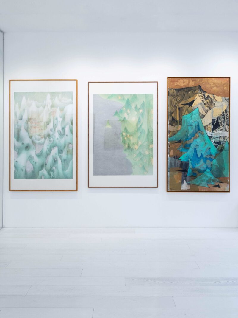 Installation shot from Ink Flux - 7 Narratives of Contemporary Chinese Ink, @ Bluerider ART
