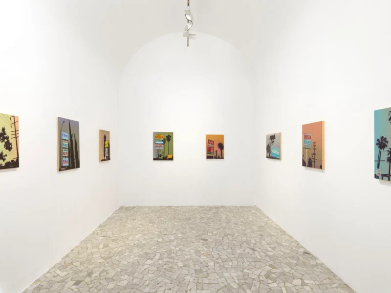 Installation shot from Glen Rubsamen: Sorry, Wrong Number, @ Alfonso Artiaco