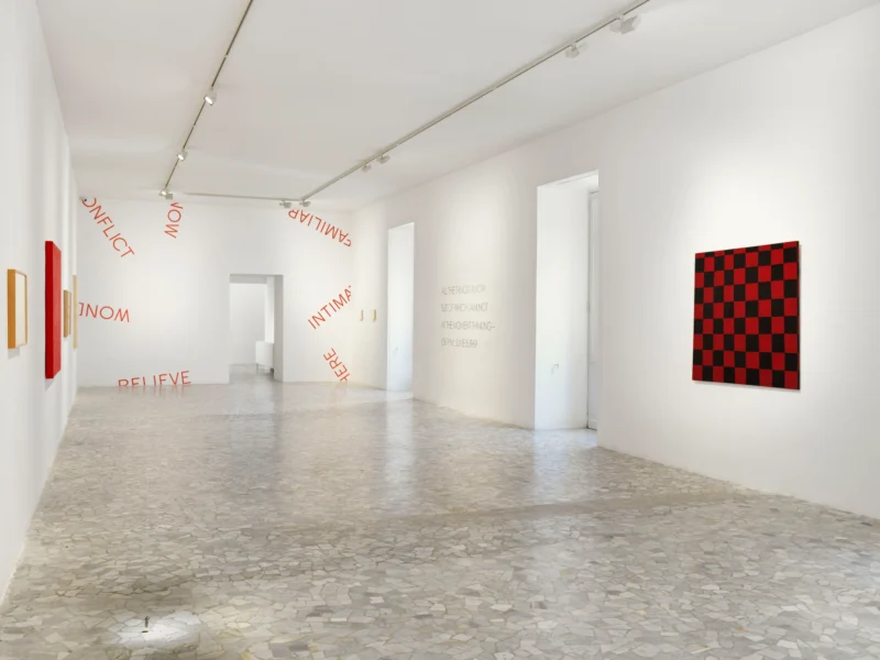 Installation shot from Robert Barry: Another Time, @ Alfonso Artiaco