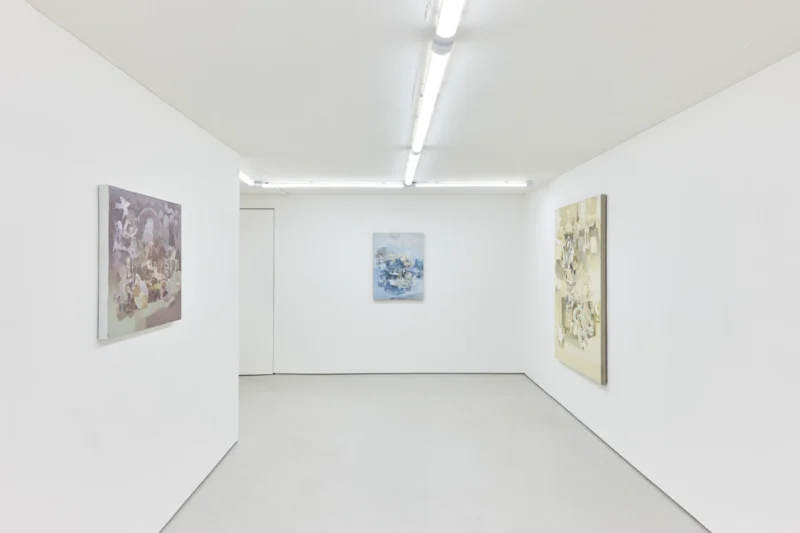 Installation shot from Jingge Dong: Warship in Bloom / Five Sons Ascendant, @ Alice Amati