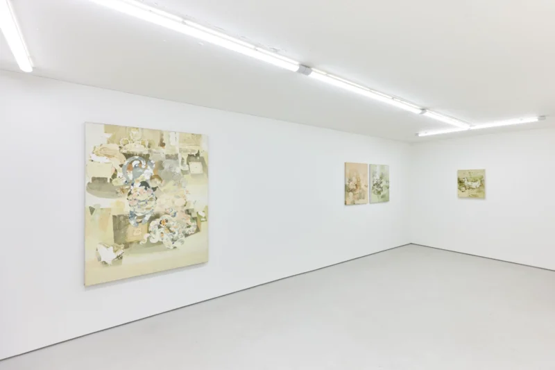 Installation shot from Jingge Dong: Warship in Bloom / Five Sons Ascendant, @ Alice Amati