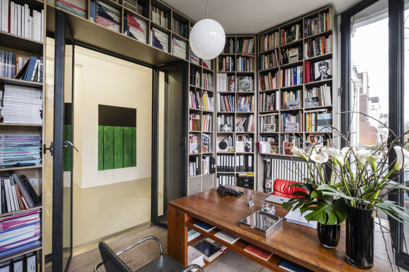 Installation shot from Günther Förg: Canvases · Bronzes · Copper · Drawings · Lead works, @ Galerie Vera Munro