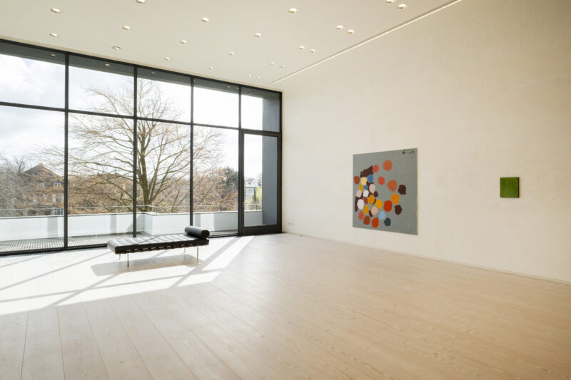 Installation shot from Günther Förg: Canvases · Bronzes · Copper · Drawings · Lead works, @ Galerie Vera Munro