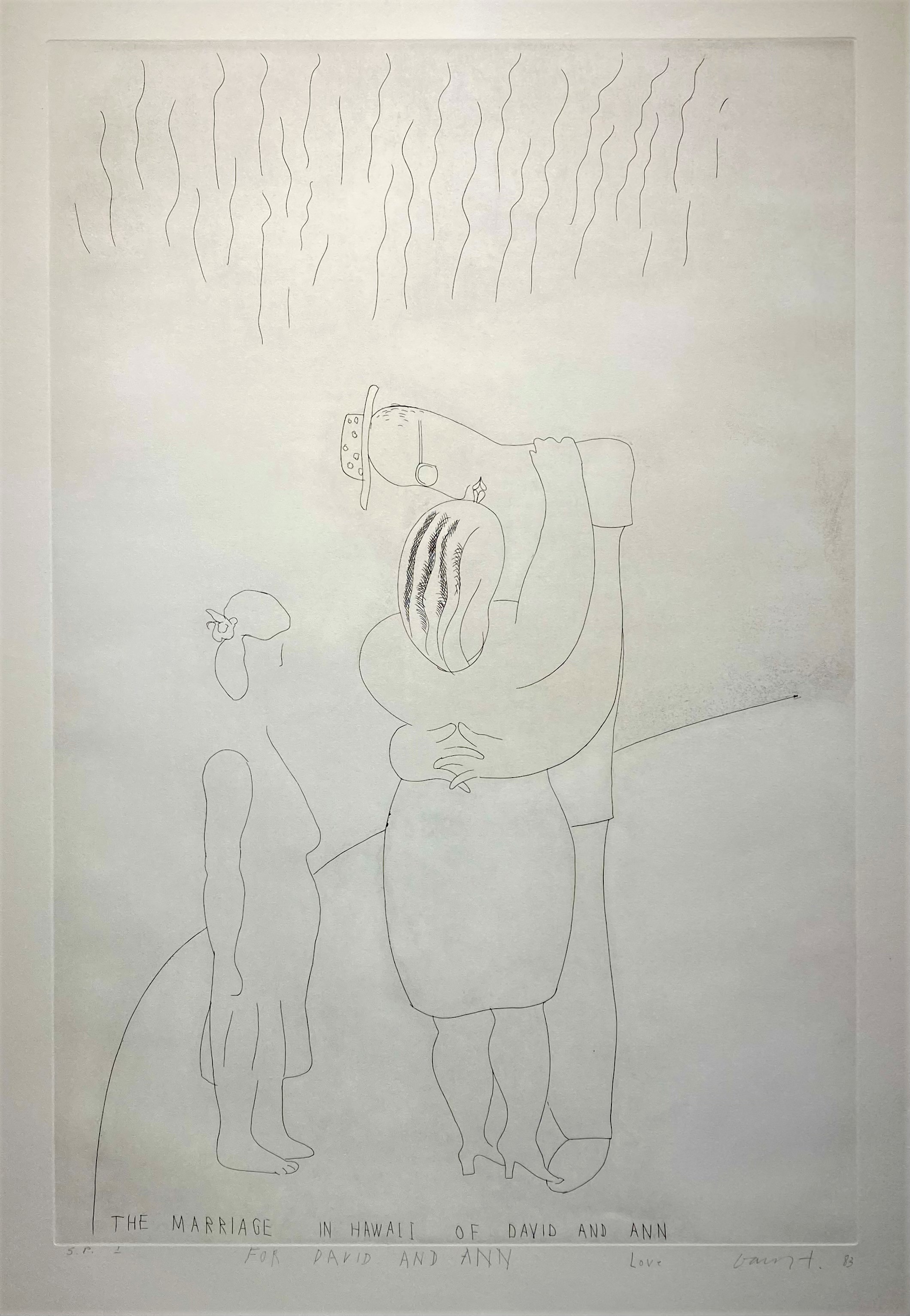 David Hockney, The Marriage In Hawaii Of David And Ann, 1983
