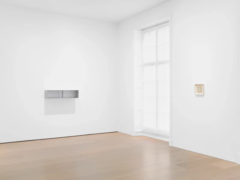 Installation shot from Flavin, Judd, McCracken, Ryman, Sandback, @ David Zwirner