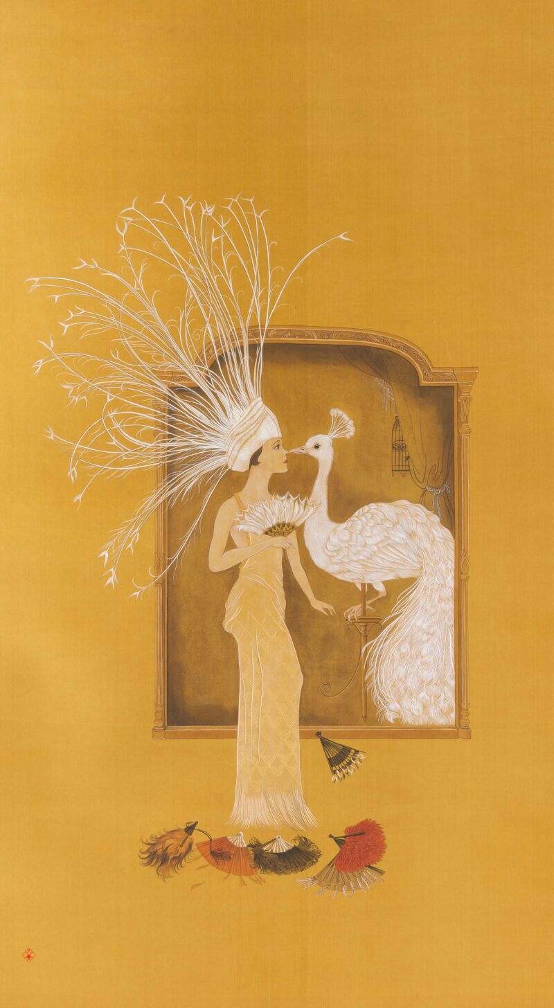 Eunice Cheung Wai Man, White Peacock in the Mirror, 2014