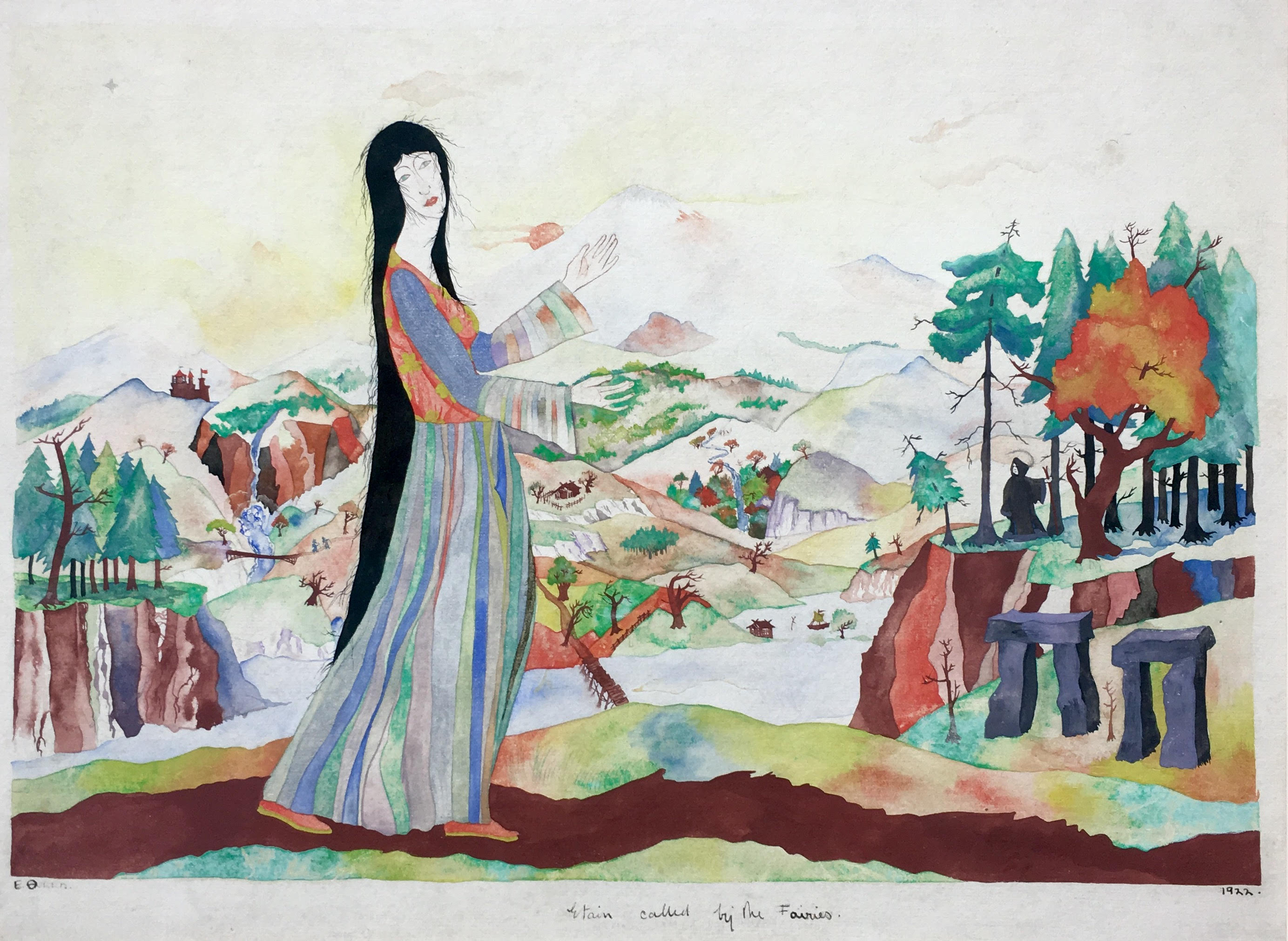 Edward Burra, Etain called by the Fairies, 1922