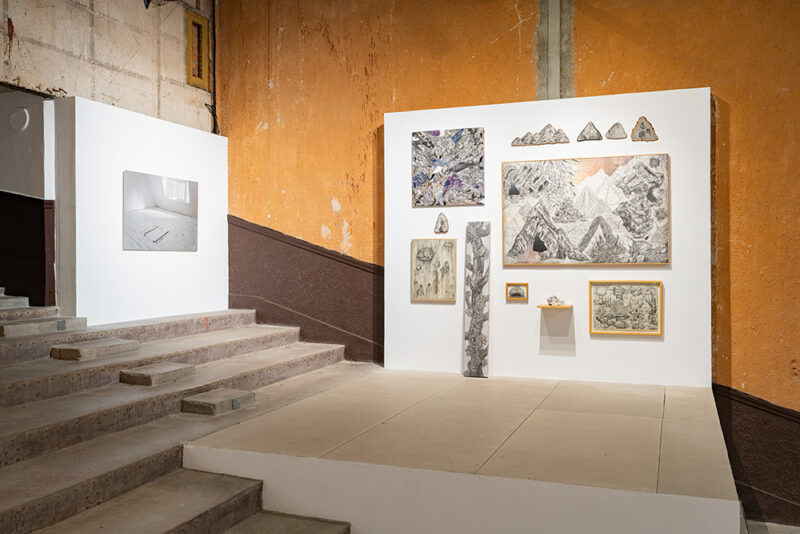 Installation shot from Mientras el día no cierre, @ Galleria Continua