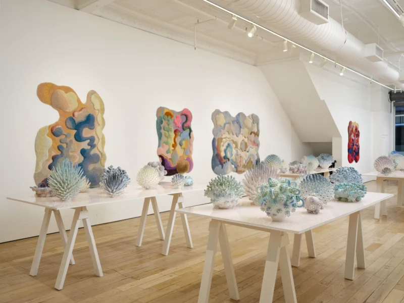 Installation shot from Camilla Iliefski & Eva Zethraeus: Shimmering Real: Perception and the Spaces Between, @ HB381