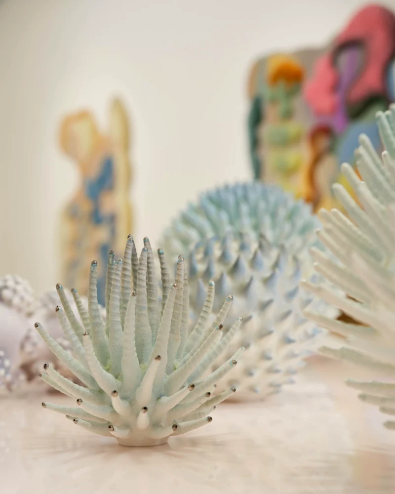 Installation shot from Camilla Iliefski & Eva Zethraeus: Shimmering Real: Perception and the Spaces Between, @ HB381