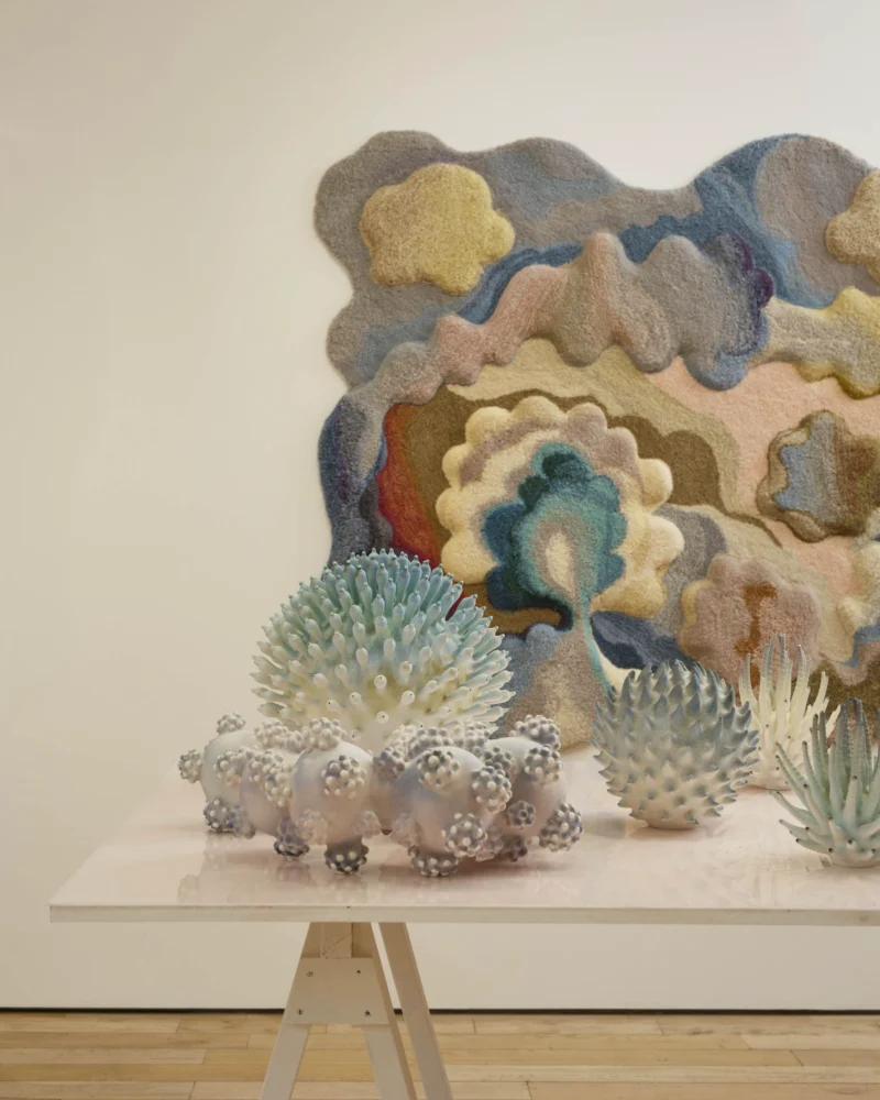 Installation shot from Camilla Iliefski & Eva Zethraeus: Shimmering Real: Perception and the Spaces Between, @ HB381