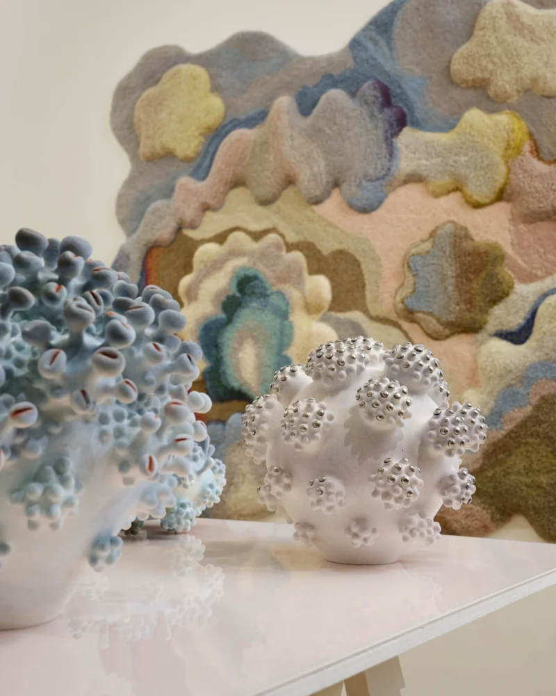 Installation shot from Camilla Iliefski & Eva Zethraeus: Shimmering Real: Perception and the Spaces Between, @ HB381