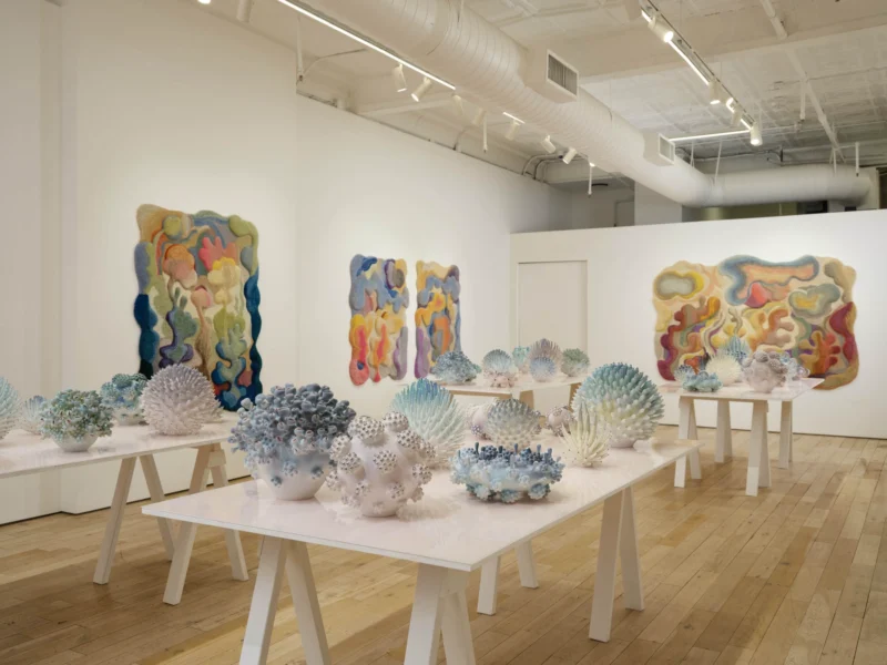 Installation shot from Camilla Iliefski & Eva Zethraeus: Shimmering Real: Perception and the Spaces Between, @ HB381