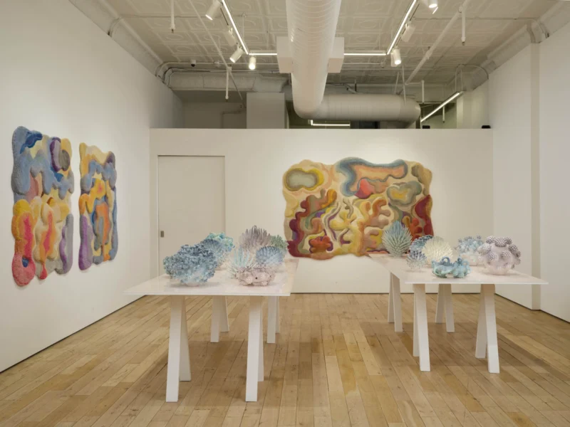 Installation shot from Camilla Iliefski & Eva Zethraeus: Shimmering Real: Perception and the Spaces Between, @ HB381