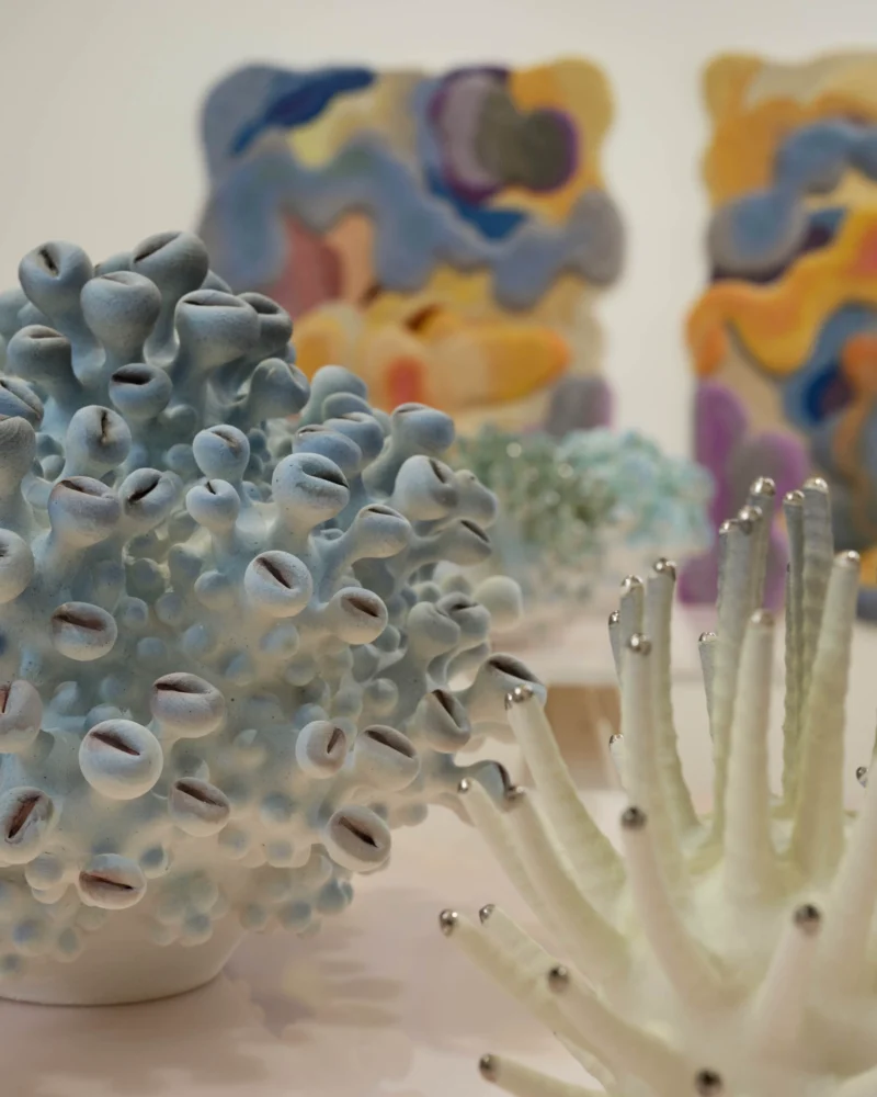 Installation shot from Camilla Iliefski & Eva Zethraeus: Shimmering Real: Perception and the Spaces Between, @ HB381