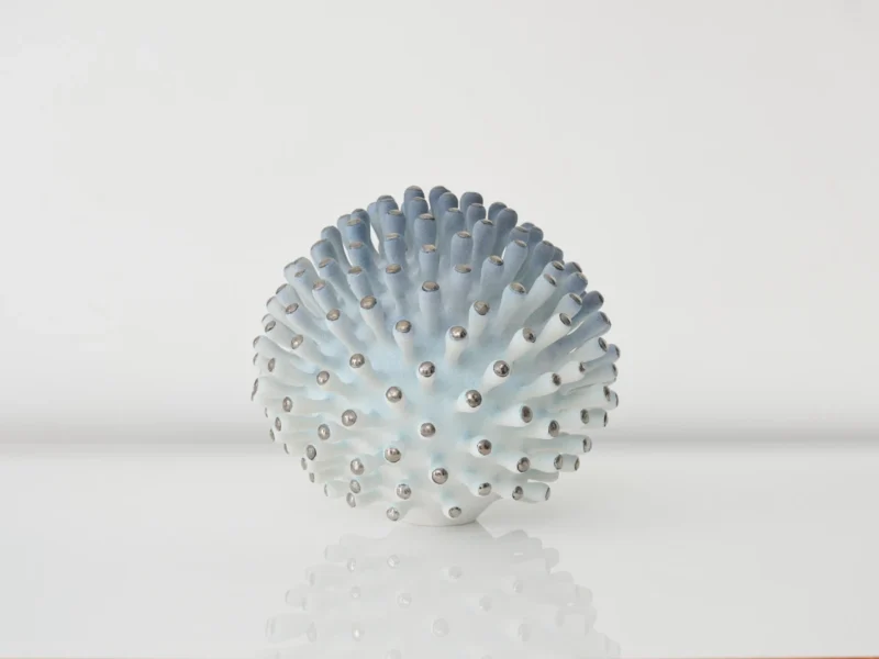 Eva Zethraeus, Blue Orb with Platinum Details, 2025