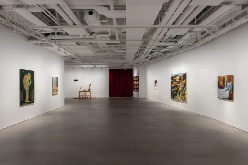 Installation shot from Nicole Eisenman. Fallen Angels, @ Hauser & Wirth