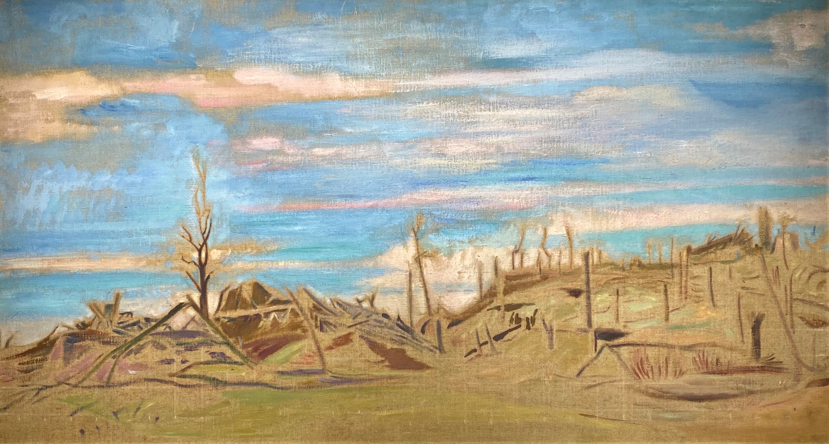 William Rothenstein, Fresnes (WWI battlefield), c. 1918