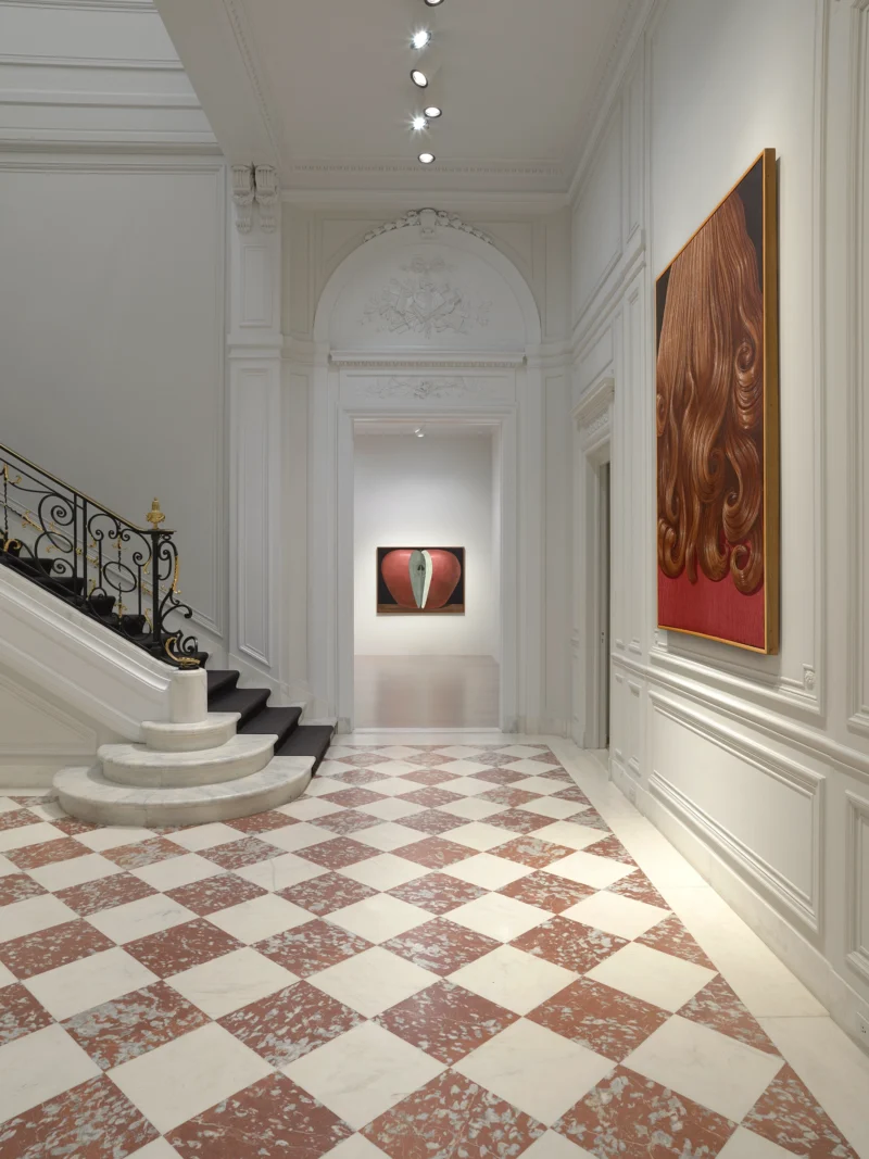 Installation shot from The Adventure of Domenico Gnoli, @ Lévy Gorvy Dayan