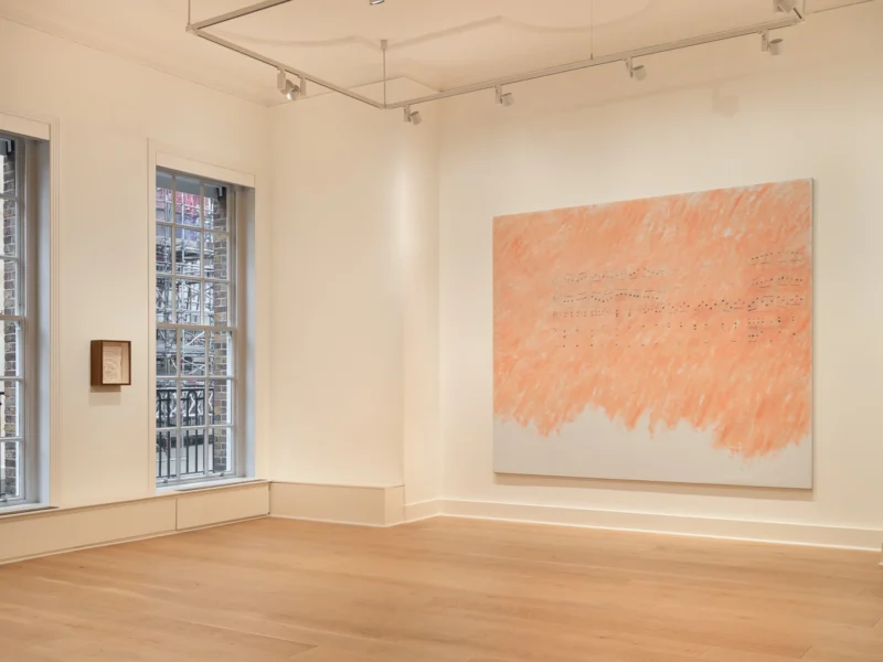 Installation shot from Jannis Kounellis: To the Sound of Pictures, @ Luxembourg + Co.