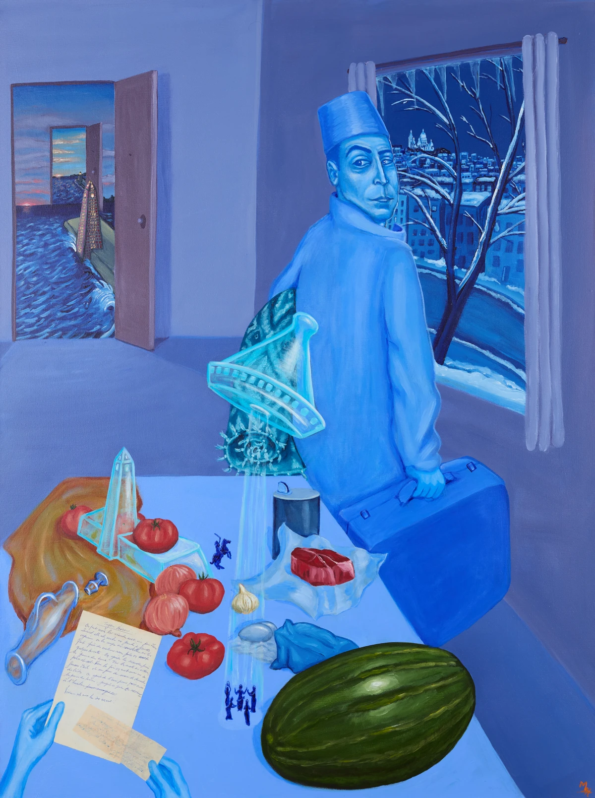 Massoud Hayoun, Portrait of a man in rear view, 2025