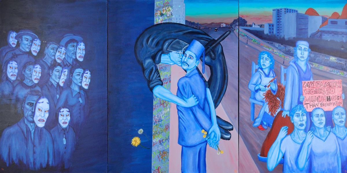 Massoud Hayoun, 409pc - Failure to Disperse (Triptych), 2025