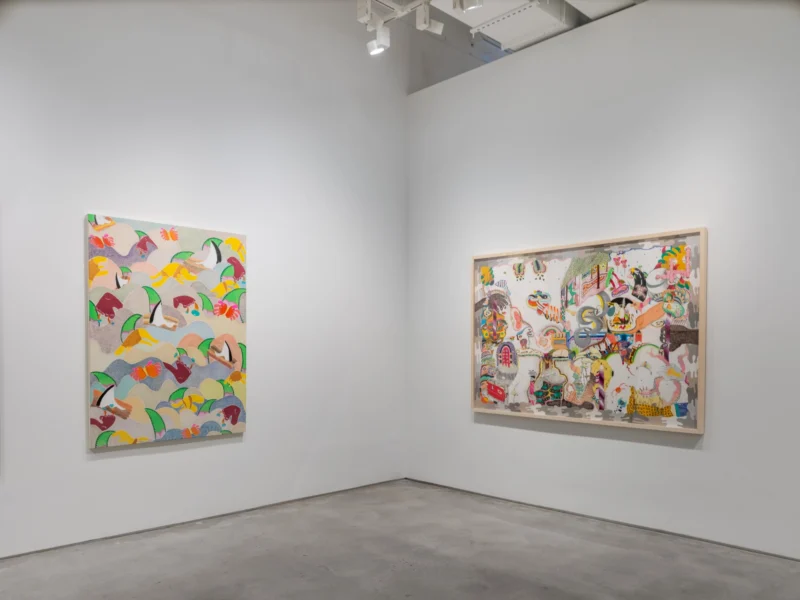 Installation shot from Thiago Barbalho, Antonio Henrique Amaral: Organic Fictions, @ Nara Roesler