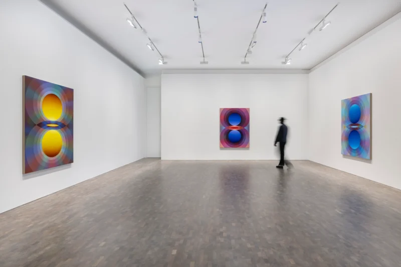 Installation shot from Loie Hollowell: Overview Effect, @ Pace