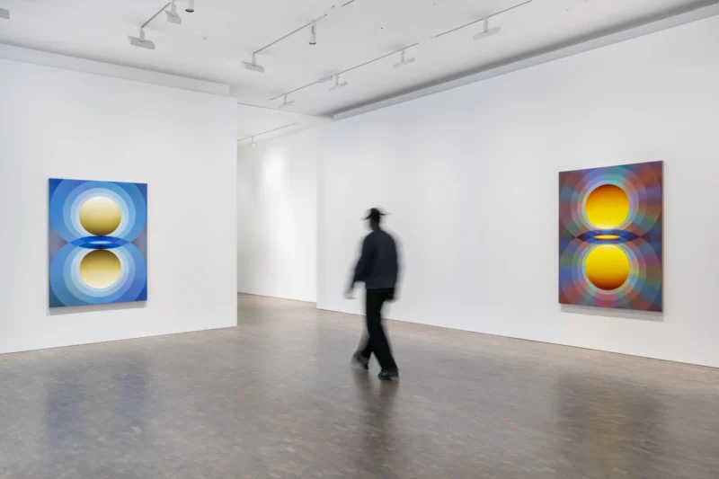 Installation shot from Loie Hollowell: Overview Effect, @ Pace