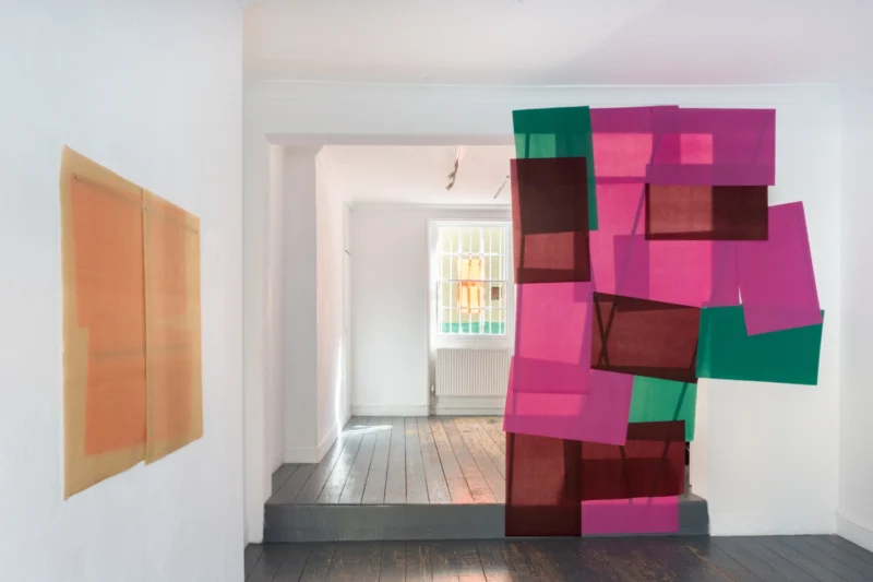 Installation shot from Lizzie Munn: Small fabric, @ Patrick Heide Contemporary Art