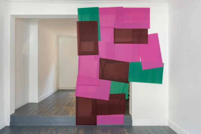 Installation shot from Lizzie Munn: Small fabric, @ Patrick Heide Contemporary Art