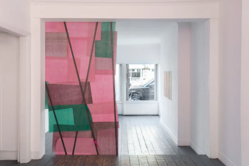 Installation shot from Lizzie Munn: Small fabric, @ Patrick Heide Contemporary Art