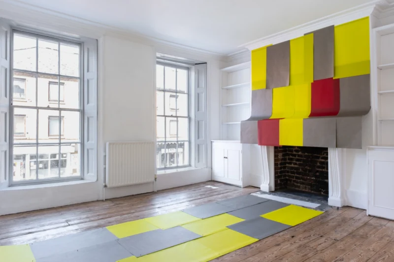 Installation shot from Lizzie Munn: Small fabric, @ Patrick Heide Contemporary Art