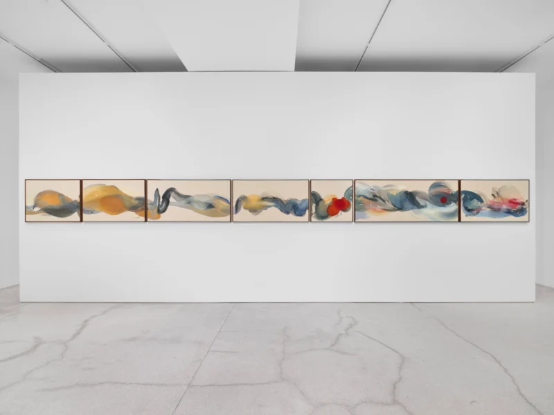 Installation shot from Sigrid Sandström: Squall, @ Perrotin