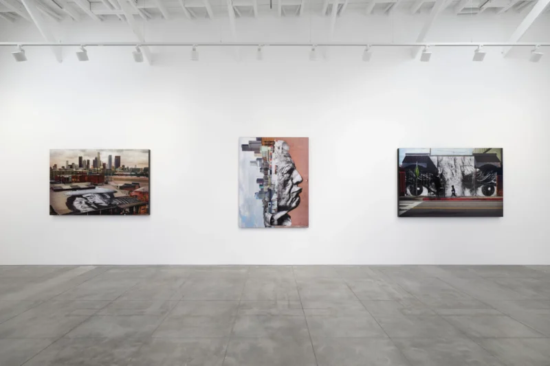 Installation shot from JR: Horizons, @ Perrotin