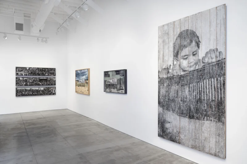 Installation shot from JR: Horizons, @ Perrotin