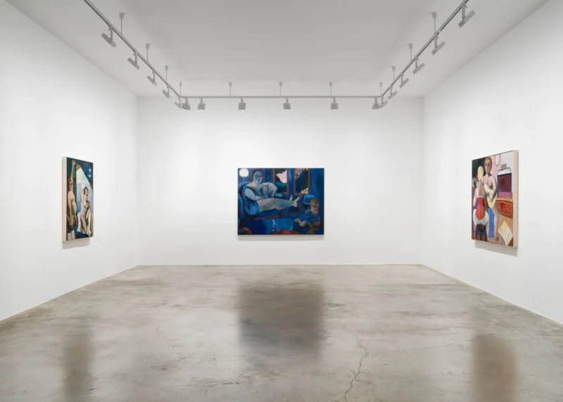 Installation shot from Danielle Orchard: Borrowed Chord, @ Perrotin