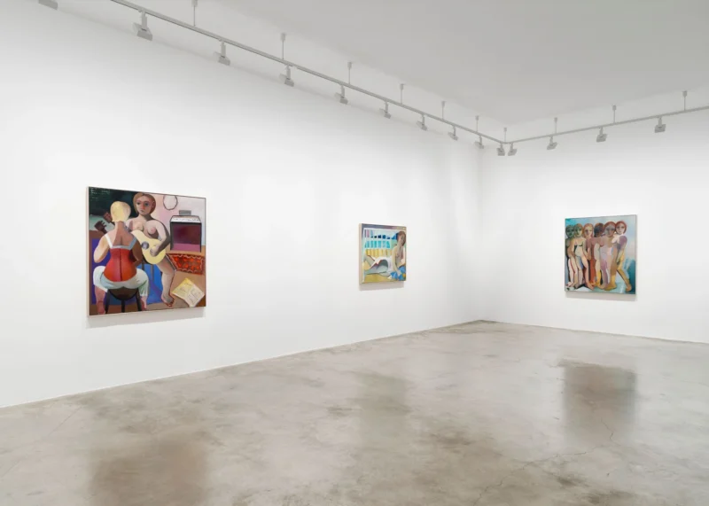 Installation shot from Danielle Orchard: Borrowed Chord, @ Perrotin