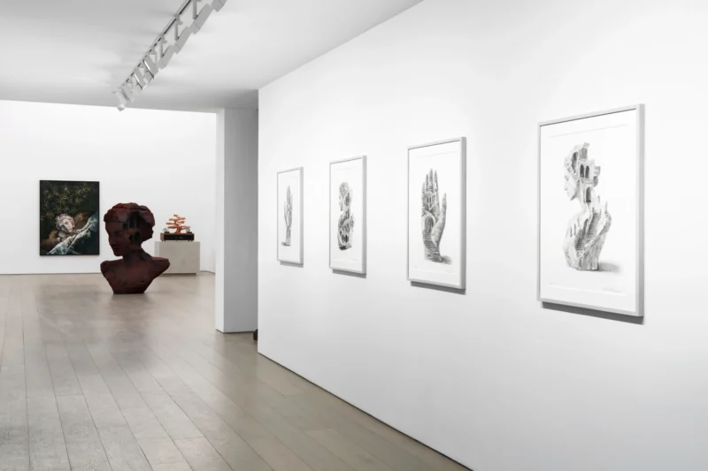 Installation shot from Daniel Arsham: Various Thoughts, @ Perrotin
