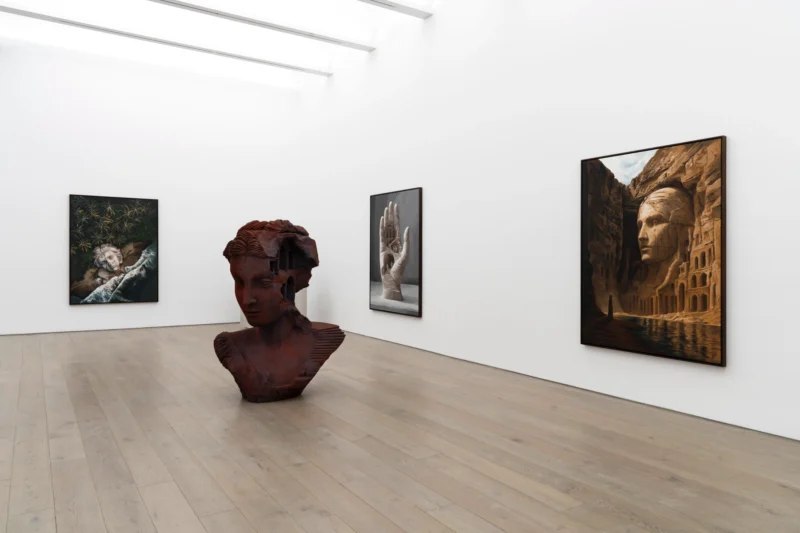 Installation shot from Daniel Arsham: Various Thoughts, @ Perrotin