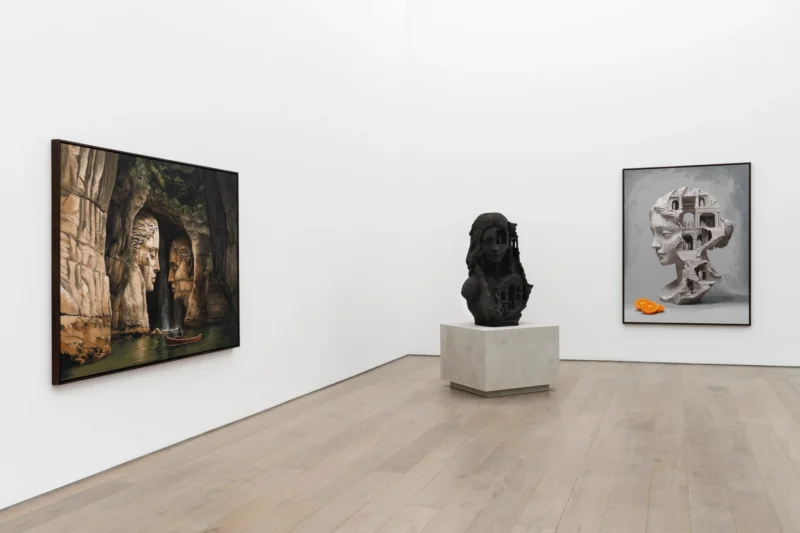 Installation shot from Daniel Arsham: Various Thoughts, @ Perrotin