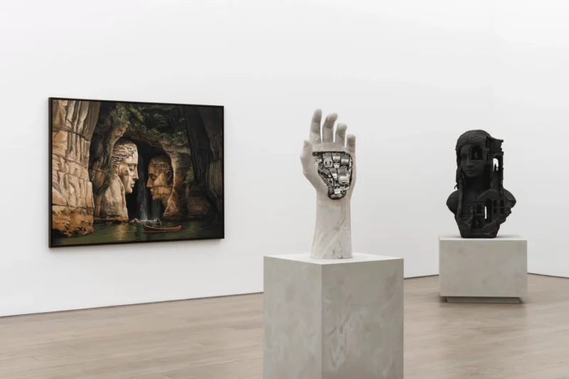 Installation shot from Daniel Arsham: Various Thoughts, @ Perrotin