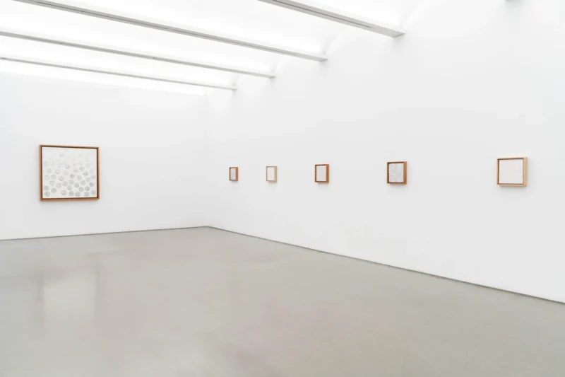 Installation shot from Gabriel de la Mora: Repeated Original, @ Perrotin