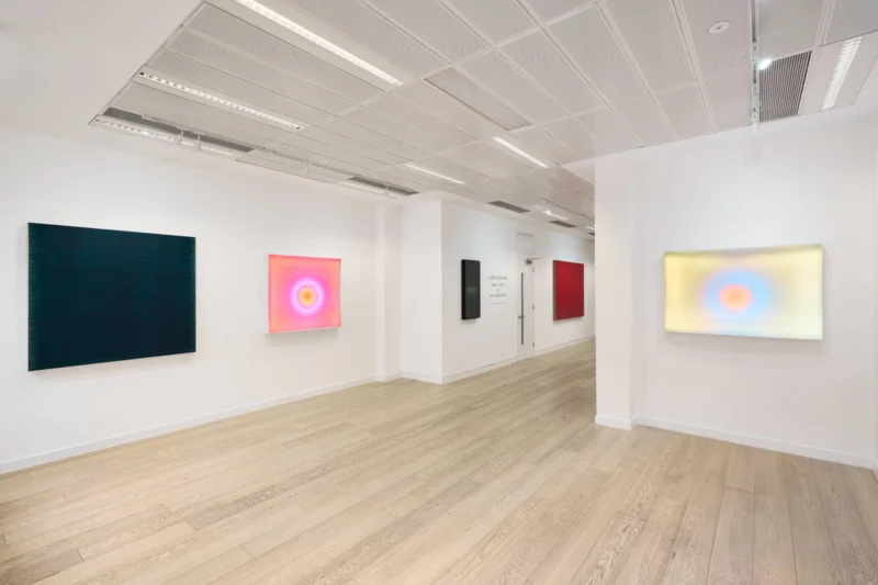 Installation shot from LightForms: Hap Tivey & Gu Xiaoping, @ Ronchini