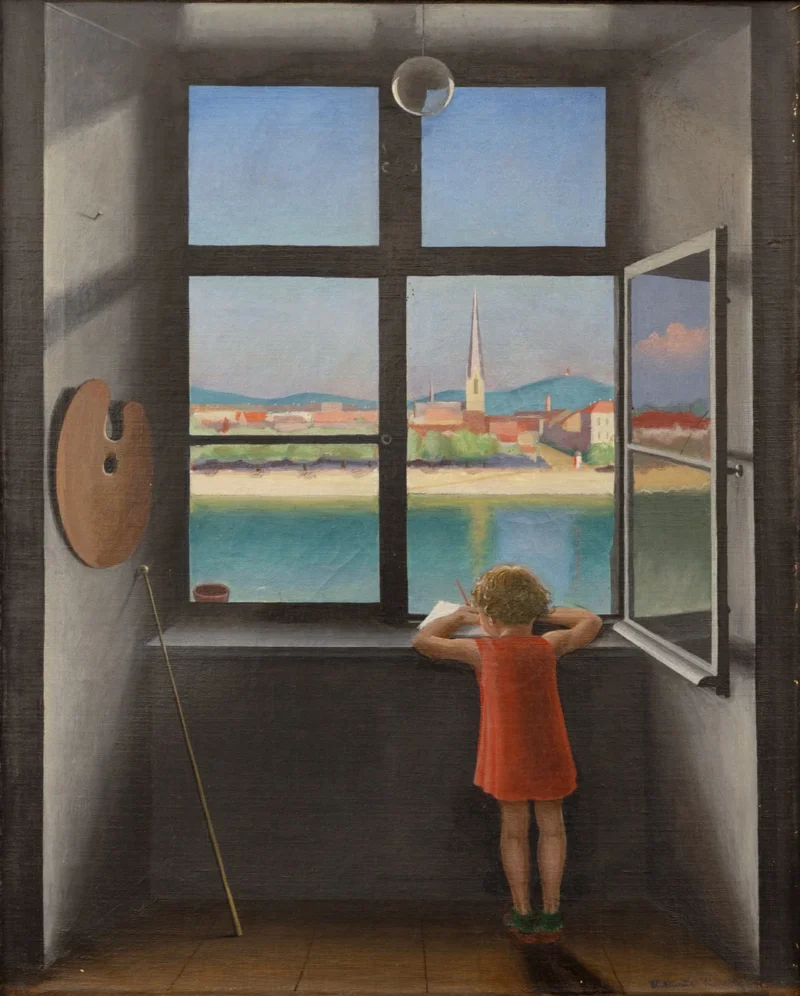 Niklaus Stoecklin, Fensterausblick (View from a Window), 1928