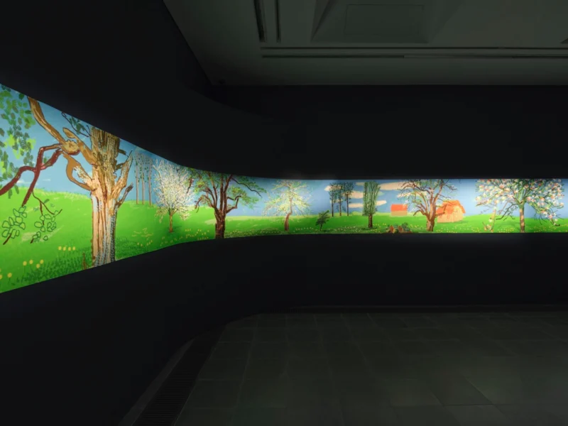 Installation shot from David Hockney: A Year in Normandie and Some Other Thoughts about Painting, @ Serpentine Galleries