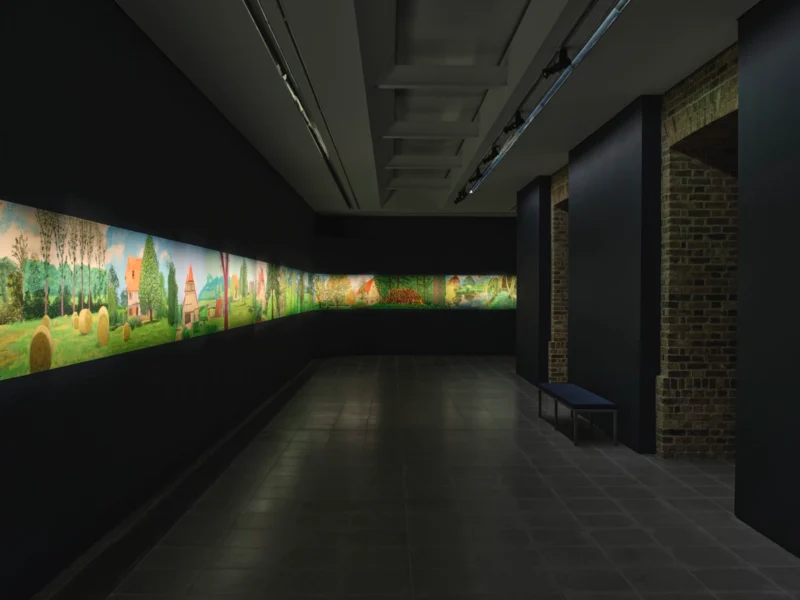 Installation shot from David Hockney: A Year in Normandie and Some Other Thoughts about Painting, @ Serpentine Galleries