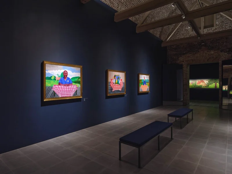 Installation shot from David Hockney: A Year in Normandie and Some Other Thoughts about Painting, @ Serpentine Galleries